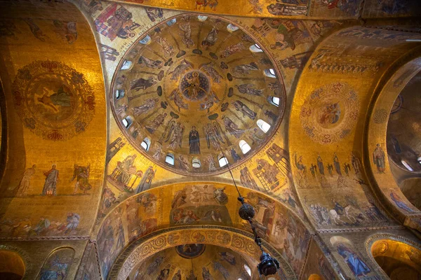 Interiör Kyrkan Basilica San Marco Venedig Italien Markuskyrkan Ett Mest — Stockfoto