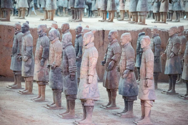 Xian China Outubro 2017 Famous Terracotta Army China Mausoléu Qin — Fotografia de Stock