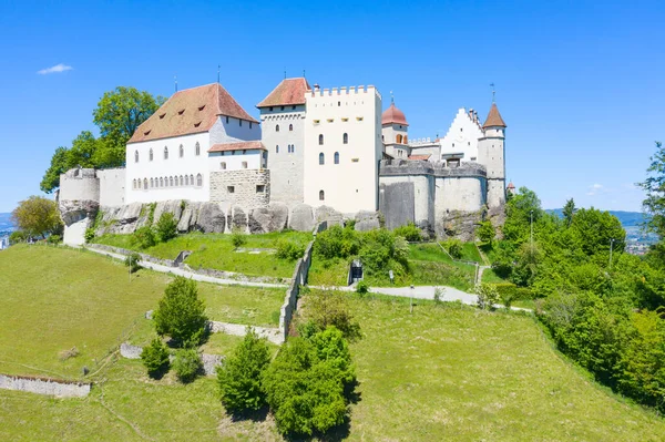 Zamek Lenzburg Koło Zurychu Szwajcaria — Zdjęcie stockowe