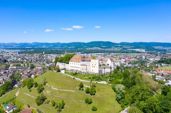 Zamek Lenzburg Koło Zurychu Szwajcaria — Zdjęcie stockowe
