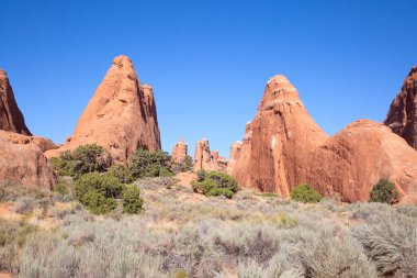 Arches Ulusal Parkı manzaraları, Utah, ABD