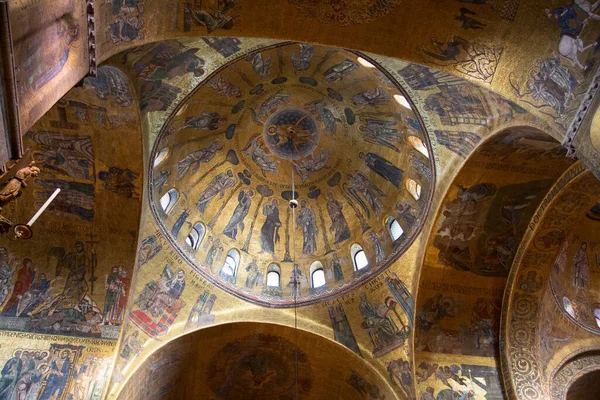 Interiör Kyrkan Basilica San Marco Venedig Italien Markuskyrkan Ett Mest — Stockfoto