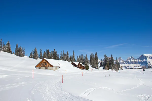 Helling op het skigebied — Stockfoto