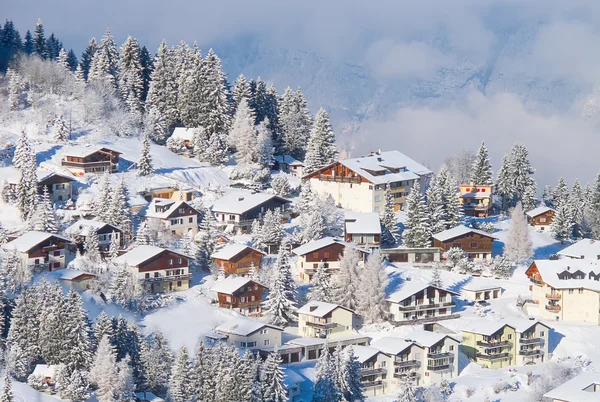 Invierno en los alpes suizos — Foto de Stock