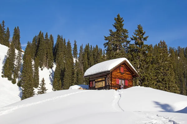 Winter in de Zwitserse Alpen — Stockfoto