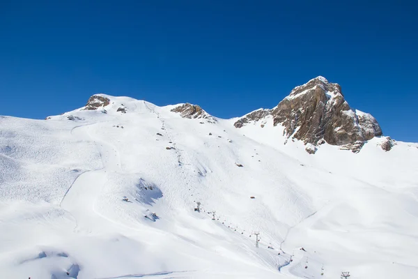Helling op het skigebied — Stockfoto