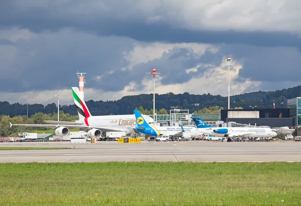 Emirates A-380 at Zurich airport