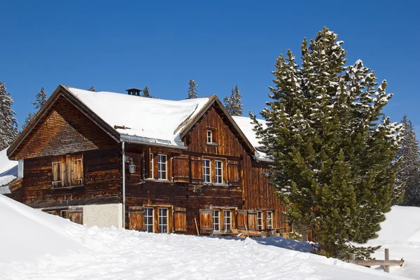 Winter in the swiss alps — Stock Photo, Image