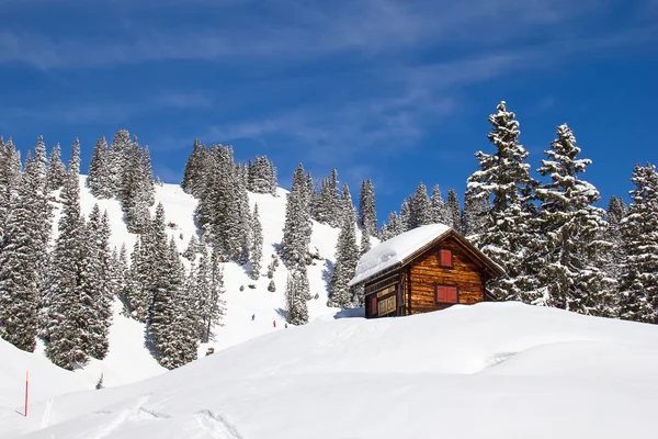 Winter in the swiss alps — Stock Photo, Image