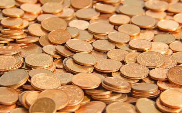 Monete Euro cent — Foto Stock