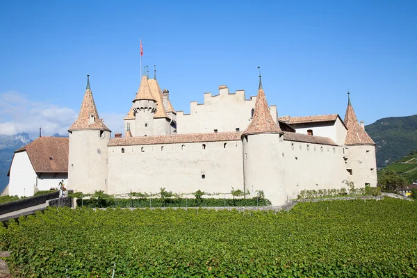 Kasteel Chateau d'Aigle in kanton Vaud — Stockfoto