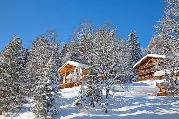 Zima ve švýcarských Alpách — Stock fotografie