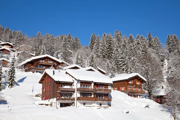 Inverno em alpes suíços — Fotografia de Stock