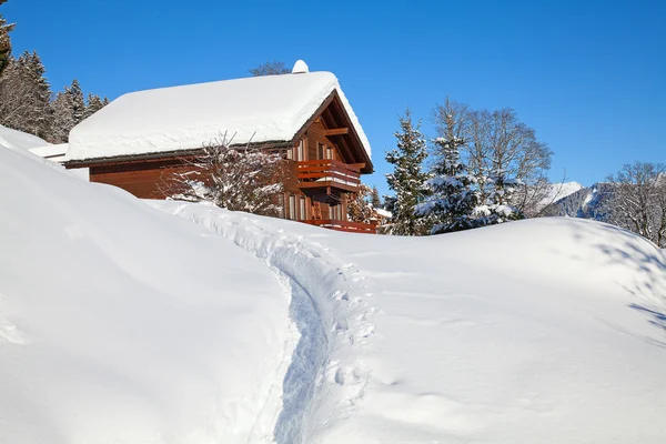 L'hiver dans les Alpes suisses — Photo