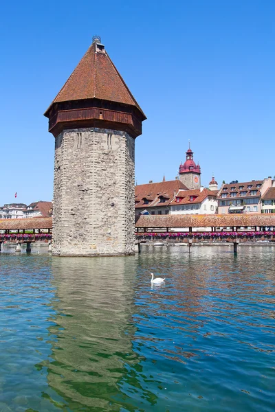 Lucerna - famosa città medievale svizzera — Foto Stock