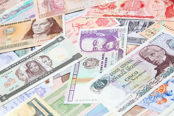 South American and African banknotes — Stock Photo, Image