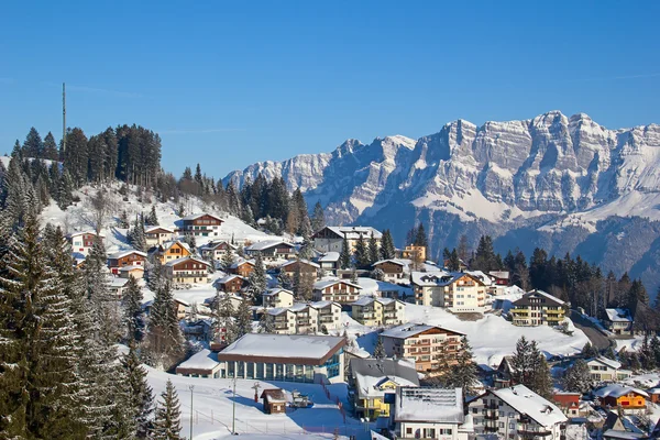 Skiën helling Stockfoto