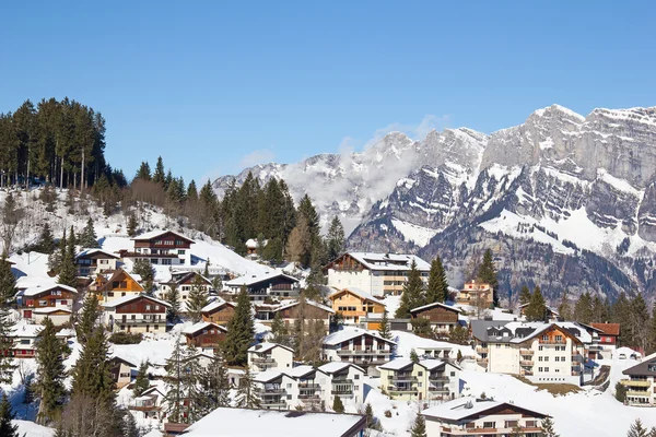 Winter in de Alpen Stockafbeelding