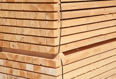 Yeni ahşap Çıtçıt yığını