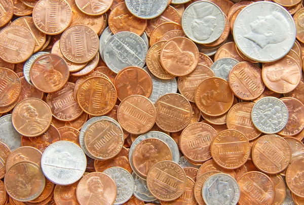 US Coins background — Stock Photo, Image