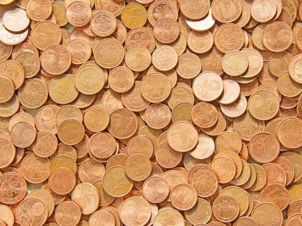 Монеты евро фон — стоковое фото