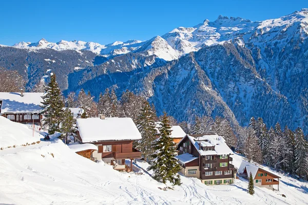 Winter in de Zwitserse Alpen — Stockfoto