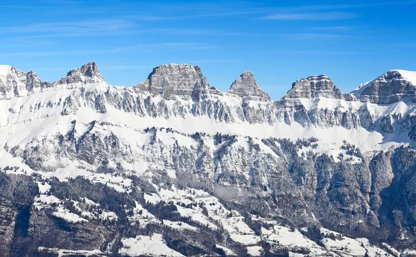 Invierno en los Alpes suizos —  Fotos de Stock