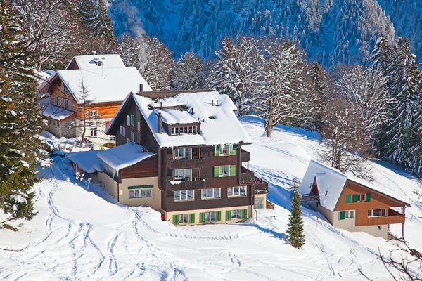 Winter in den Schweizer Alpen — Stockfoto