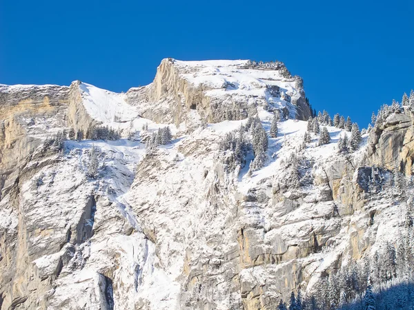 Winter landscape in the swiss alps — Stock Photo, Image