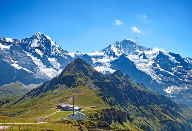 Summer landscape in the Jungfrau clipart