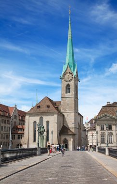 Zürih donwtown görünümünü