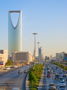 Kingdom tower  in Riyadh clipart