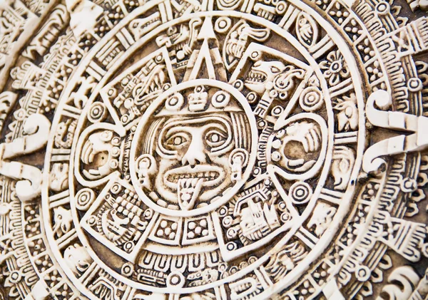 Fragment der symbolischen Sonne der Maya — Stockfoto