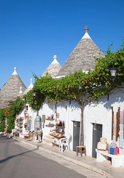 "Trulli"huizen van de regio Apulië — Stockfoto