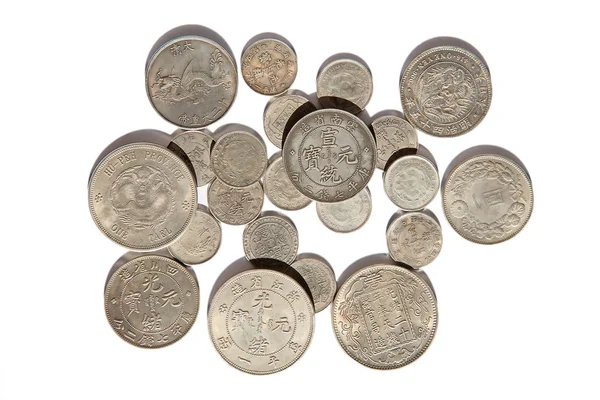 Samling av medeltida mynt — Stockfoto