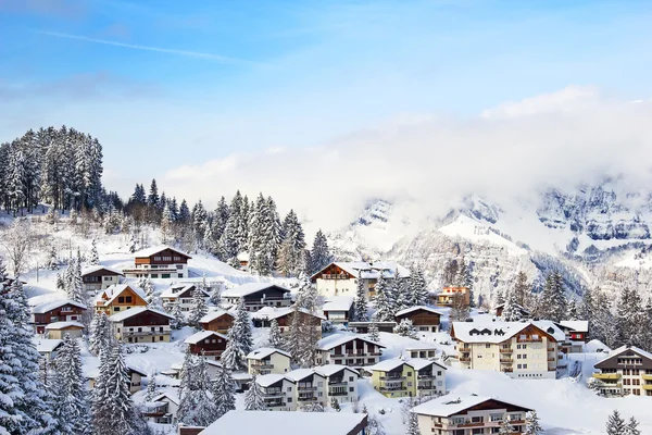 Winter in de Zwitserse Alpen — Stockfoto