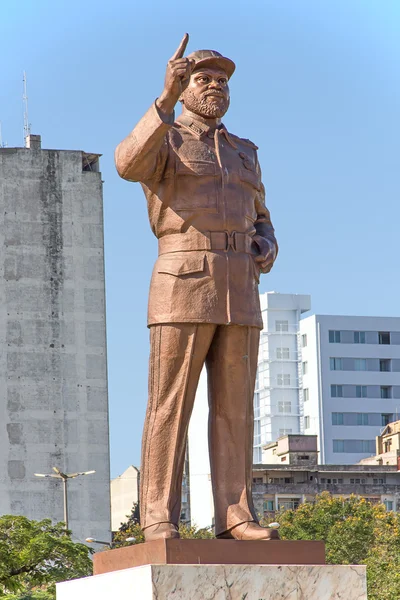 Michel 萨莫拉在马普托的雕像 — 图库照片