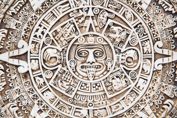 Fragment van de Maya symbolische zon — Stockfoto