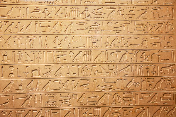 Egyptian hieroglyphs on the wall — Stock Photo, Image