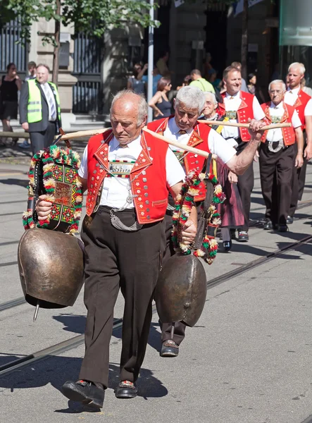 Sfilata della Giornata nazionale svizzera a Zurigo — Foto Stock