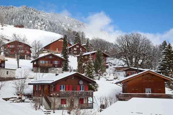 Inverno nos alpes suíços — Fotografia de Stock