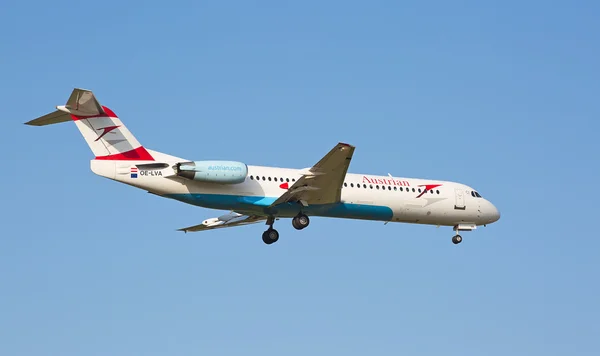 Embraer 190 奥地利航空公司 — 图库照片
