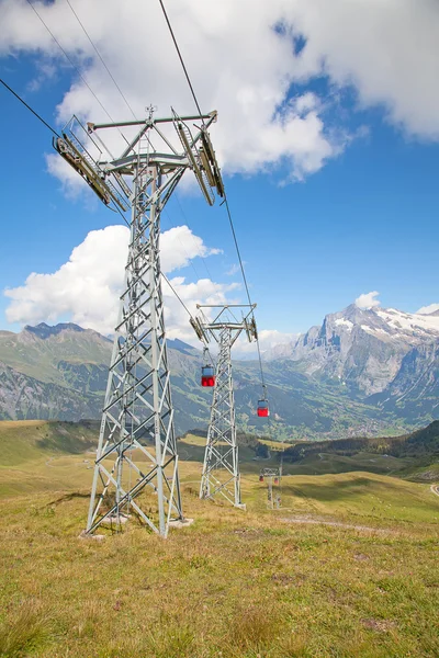 Cable car on the top of Mannlichen — Stock Photo, Image