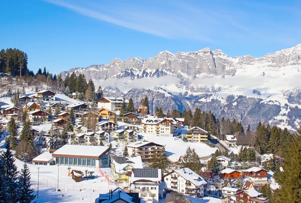 Winter in de Zwitserse Alpen Stockfoto
