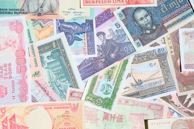 Collection of Asian banknotes