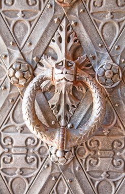 antigua puerta de metal