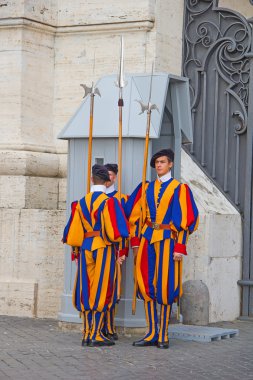 Swiss guards in Vatican clipart