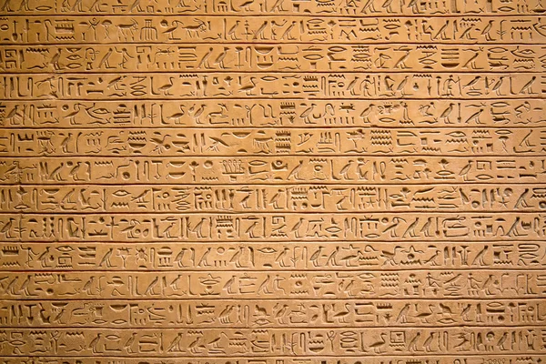 Єгипетські ієрогліфи на стіні — стокове фото