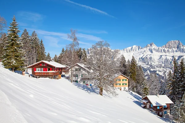 Winter in swiss alps — Stock Photo, Image