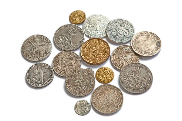 Collection of medieval coins — Stock Photo, Image